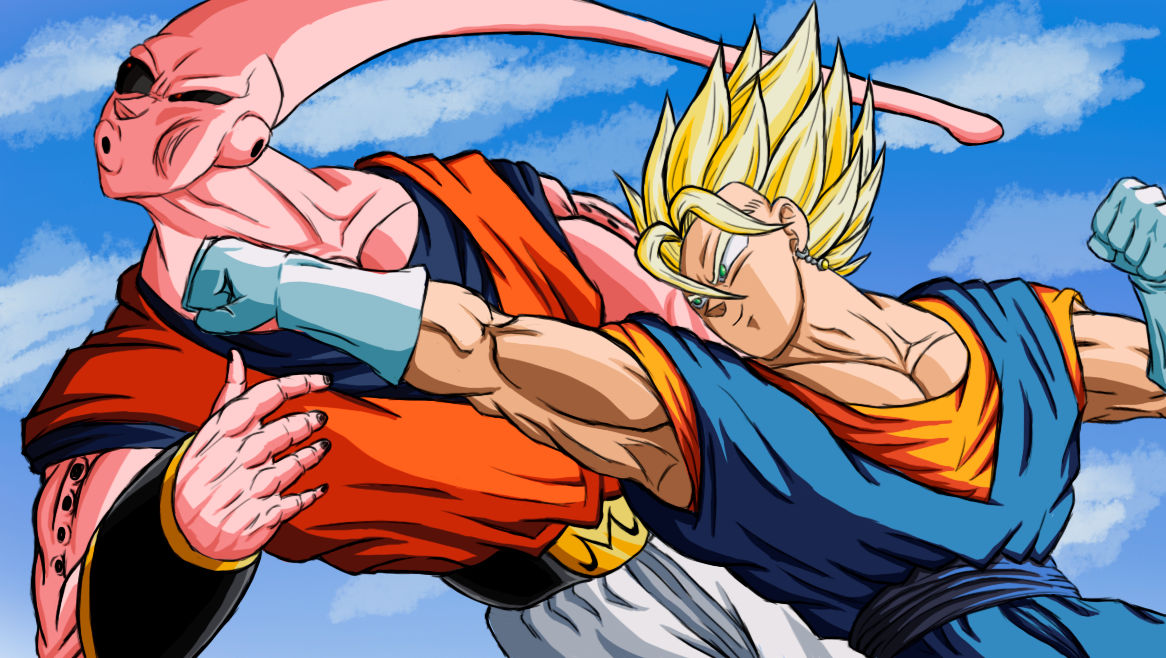 Dragon Ball Z Saga Majin Buu Vegetto vs Super Buu by Artegavino on