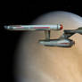 Starship Enterprise over Venus