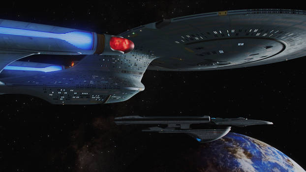 Enterprise D and Excelsior HiRes Re Do