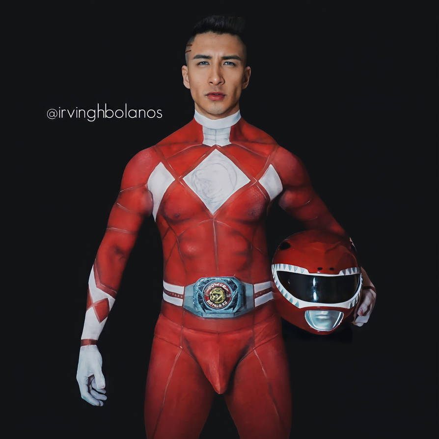 Red Ranger Body paint cosplay Irvingh Bolanos by irvinghbolanos on ...
