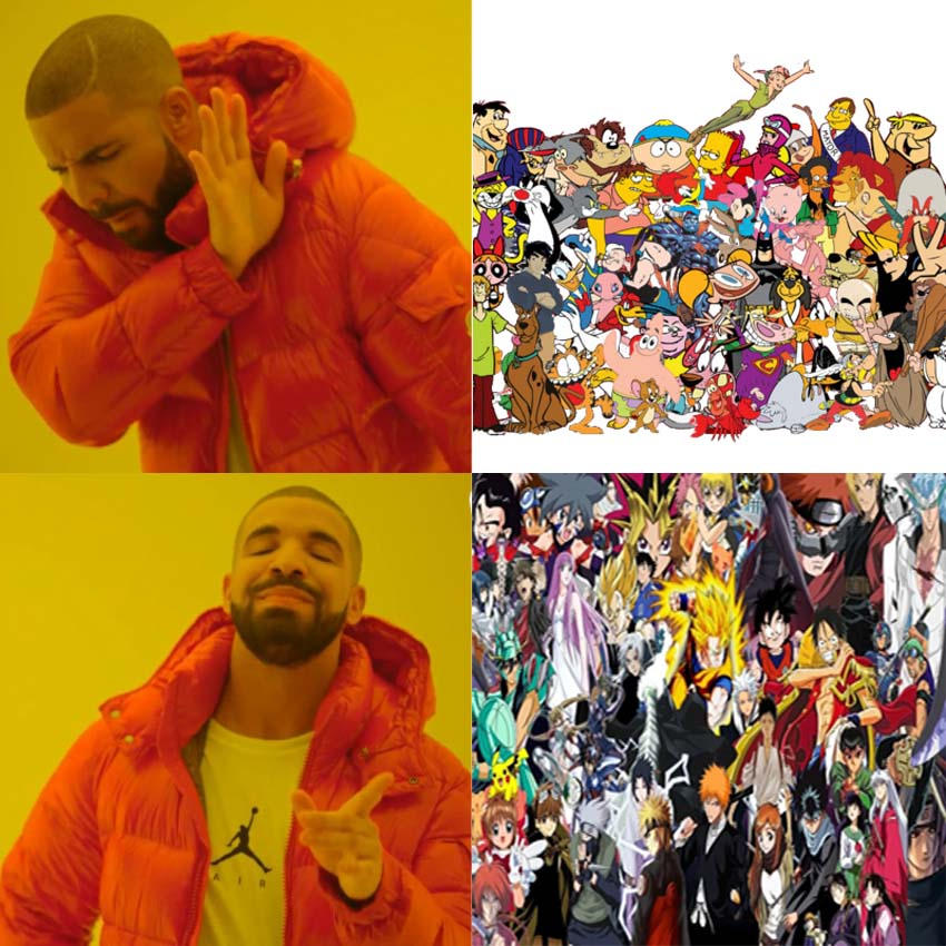 Drake Posting Meme Template by AnimeJordin1 on DeviantArt