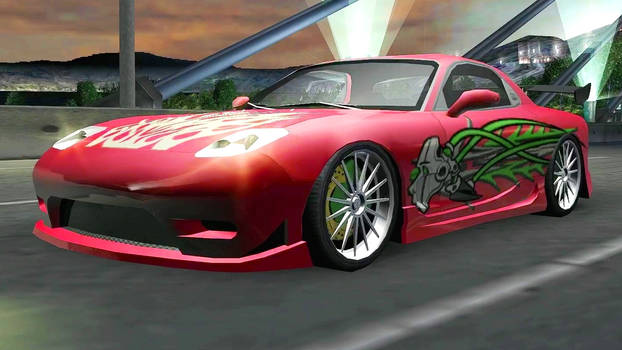 Mazda RX7 at Bayview Bridge Forward