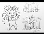 Sketch: Plant Creature by LluhnarDragon