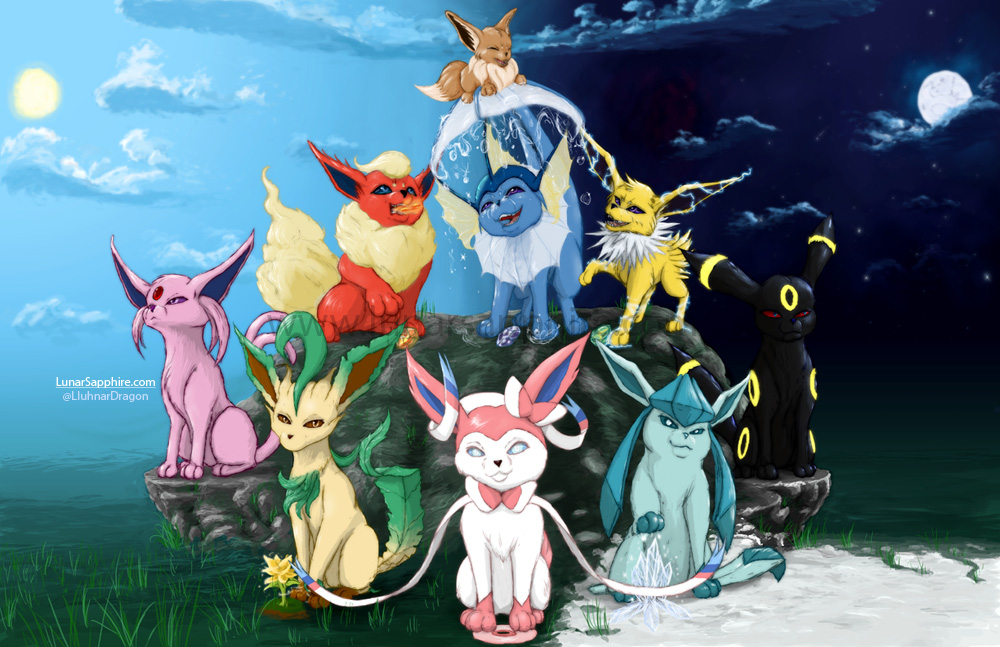 EeveelutionV2 lluhnardragon by LluhnarDragon