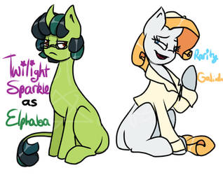 Wicked x MLP - Twi as Elphie and Rar as Glinda