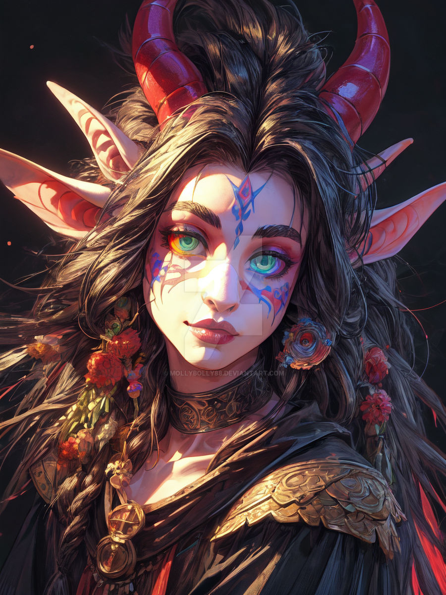 Divinity Elf Monster Portrait of a demon elf by Mollybolly88 on DeviantArt