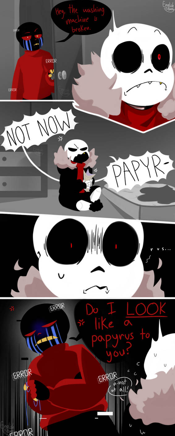 Underfell: An ERROR has occurred (pg 1) by English-iz-funky on DeviantArt