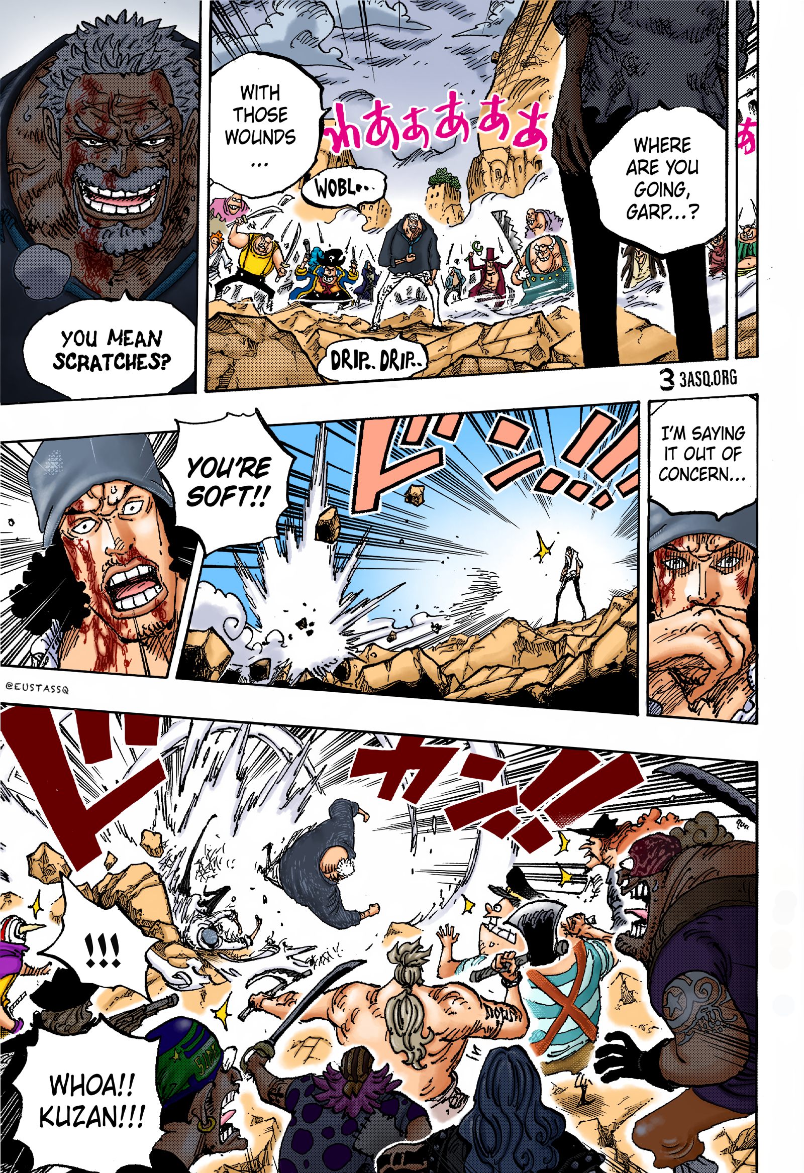 One Piece 1088 Garp Garp vs kuzan, one piece 1088 by EustassQ on DeviantArt