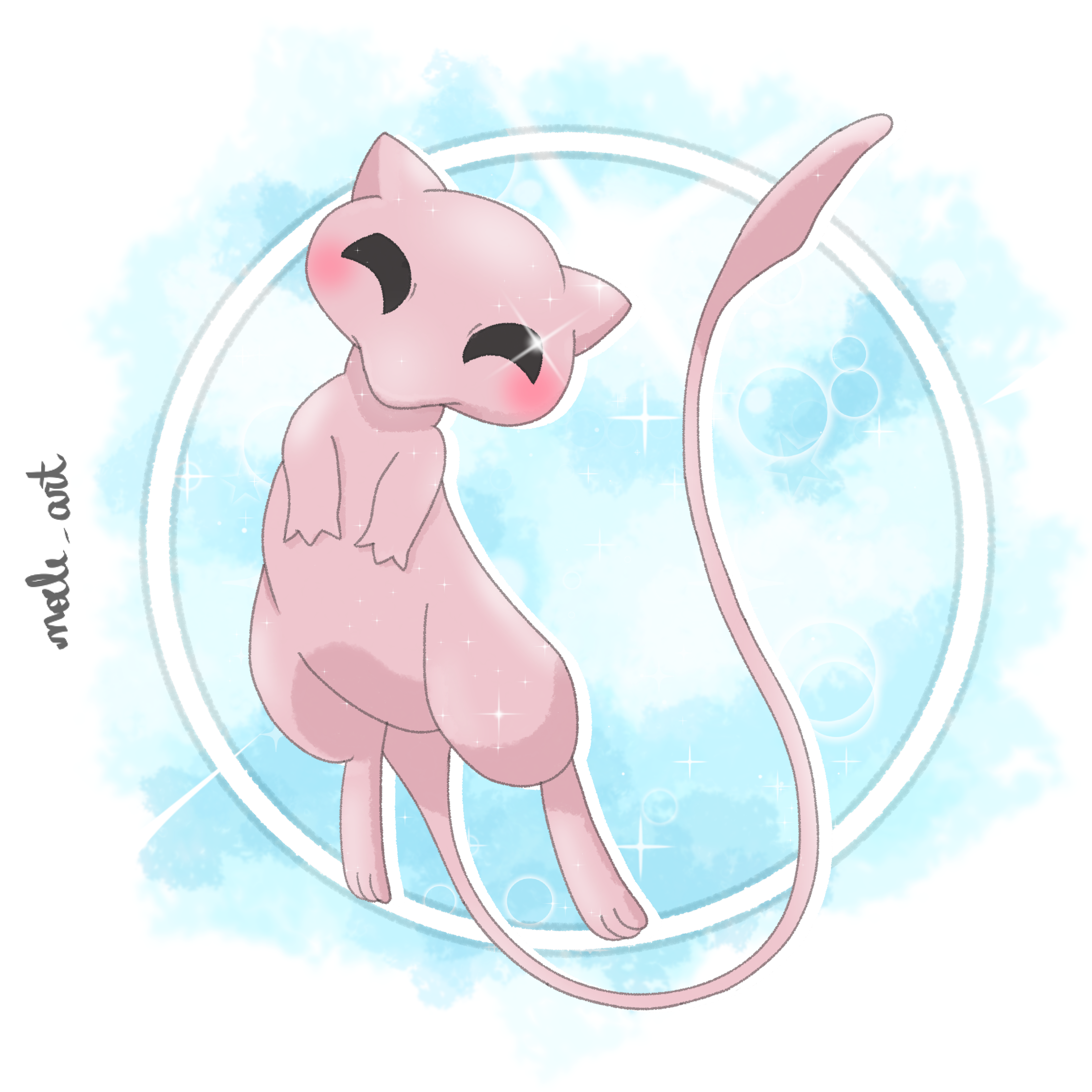 🌙 🌸 Mew 🌸 🌙 . . . #mew #pokemon #cute #art #anime