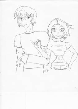 Keifer and Jun (human form)