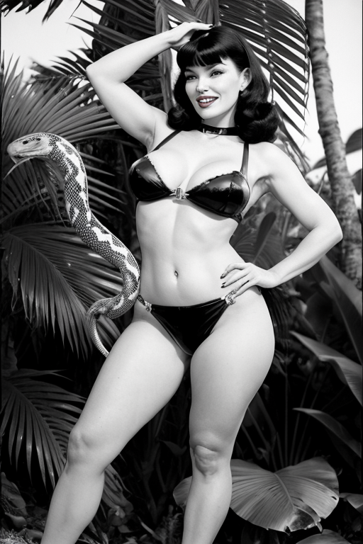 Ai Bettie Page: Snake Photobomb by N1ghtW4tchman on DeviantArt