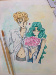 Haruka and Michiru - Sailor Uranus and Neptune