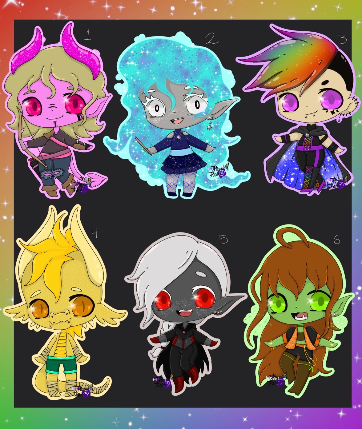 Chibi Dungeons and Dragons Adopt Batch by personaparadox on DeviantArt
