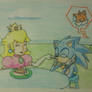 Sonic and the princess in the castle