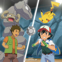 Ash VS Brock - Boulder Badge Gym Battle
