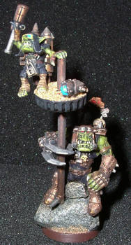 Ork Nob and Rocket Grot