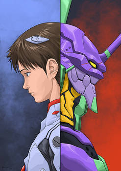 Shinji and Eva 01