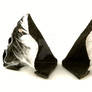 Black White Leather Cat Ears