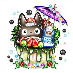 Totoro Parfait (Holiday Ver) by onlybyjan