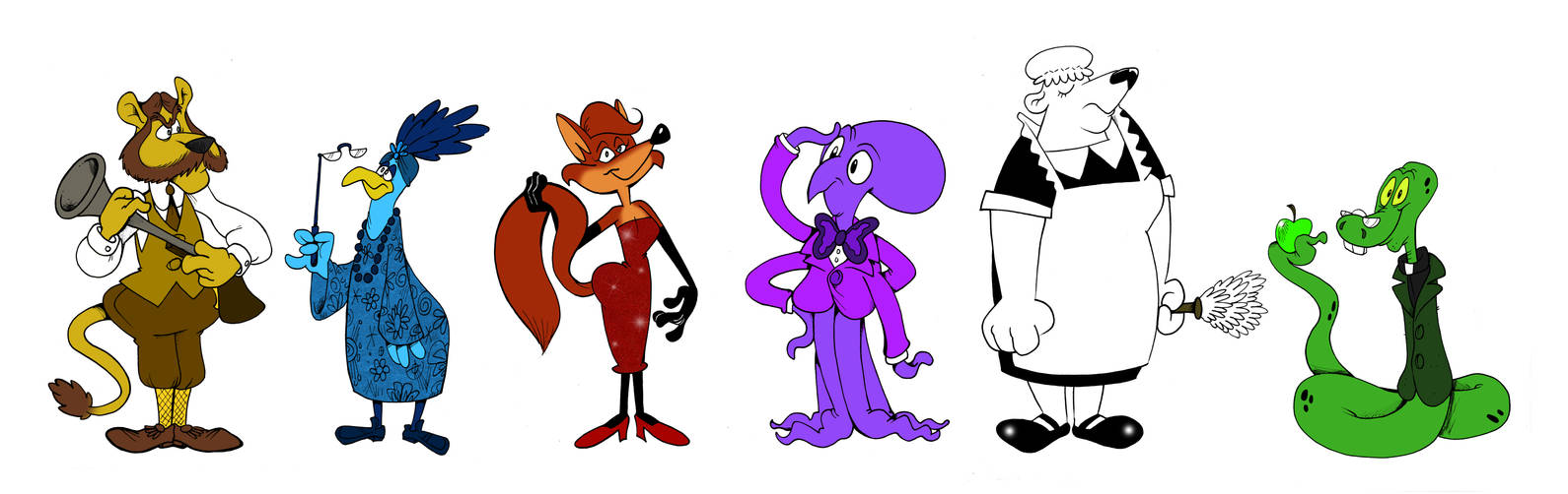 Cluedo line-up by Granitoons on DeviantArt