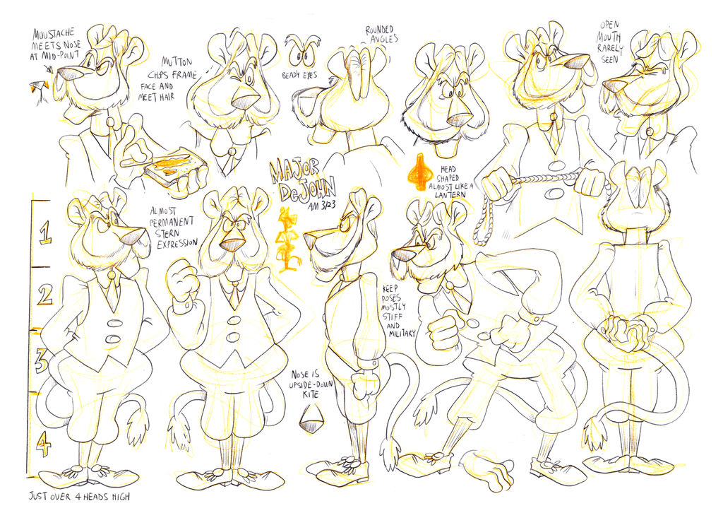 Major DeJohn model sheet by Granitoons on DeviantArt