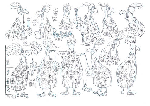 Mrs Fowler model sheet