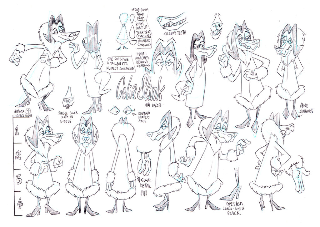 Celia Slink model sheet by Granitoons on DeviantArt