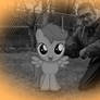 Portrait with Scootaloo B+W