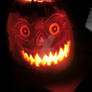 Creepy face pumpkin