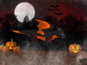 Dragon-Dog Halloween Demon