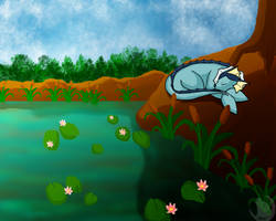 Silvermist Napping Near His Pond