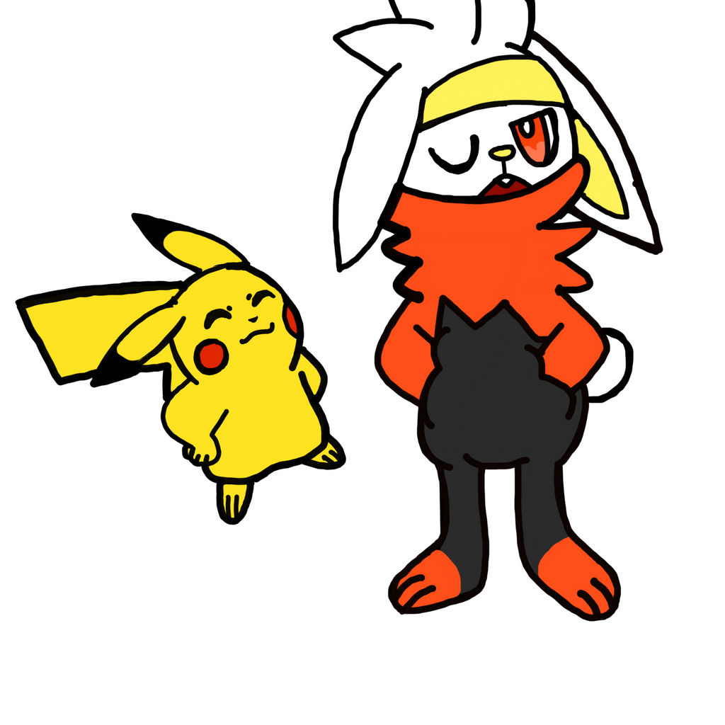 Pikachu and Raboot by RobynHillZoneAct25 on DeviantArt