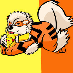 Pikachu and Arcanine