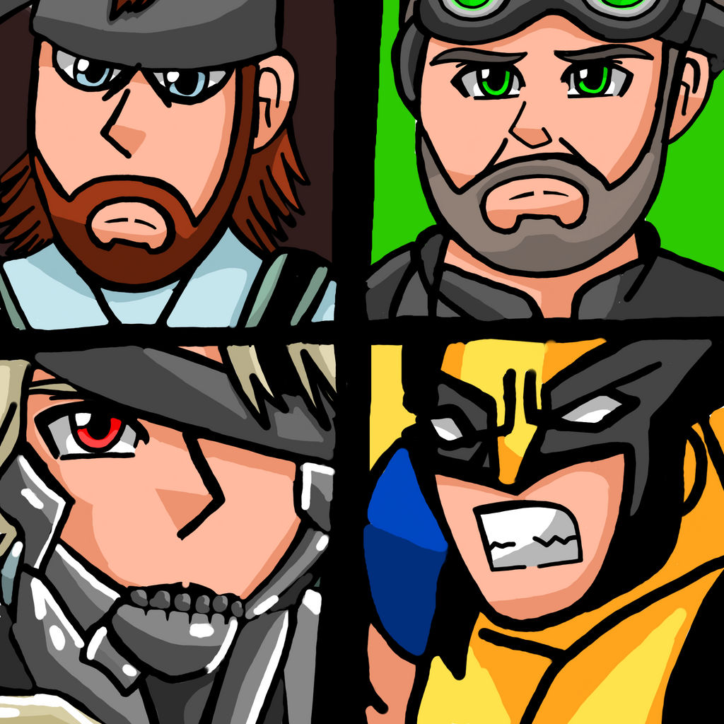 Snake, Sam, Raiden and Wolverine by RobynHillZoneAct25 on DeviantArt