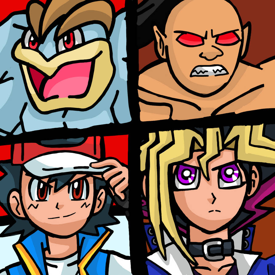 Machamp, Goro, Ash and Yugi by RobynHillZoneAct25 on DeviantArt
