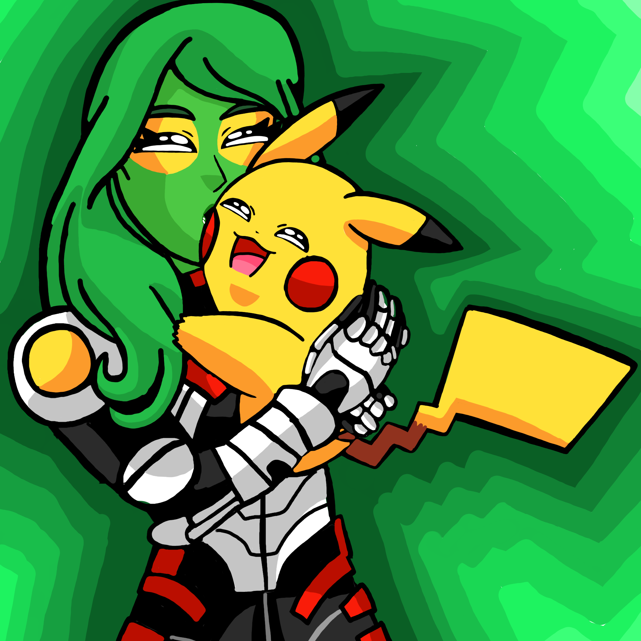 Gamora and Pikachu
