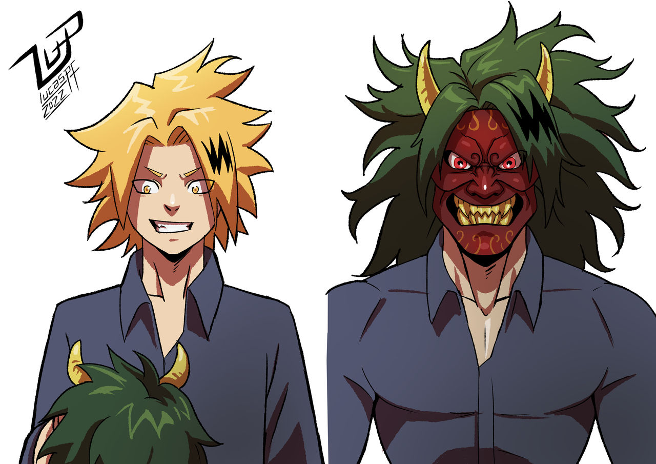 Denki Kaminari-Rairakku Oni mask by OnyxSteelGray1213 on DeviantArt