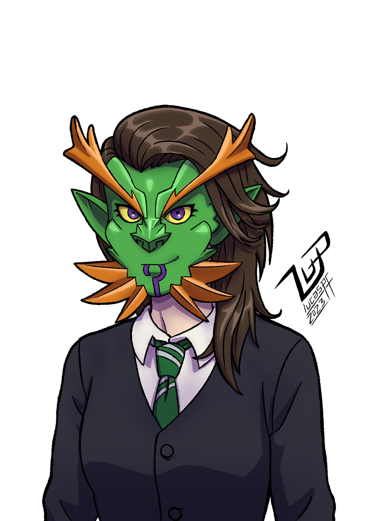 Daphne Greengrass Midori Oni mask