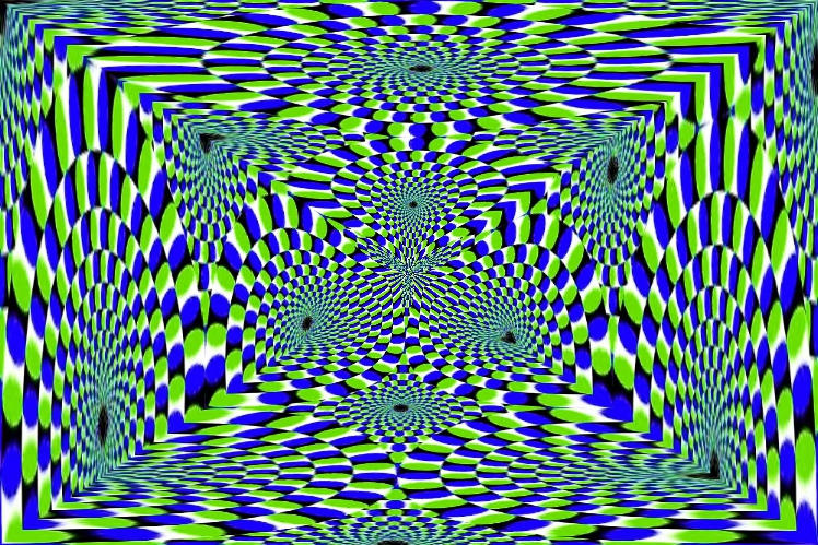 Каким образом создается эффект движения в компьютере. Акиоши Китаока иллюзия. Японский психиатр Акиоши Китаока (a.Kitaoka). Оптические иллюзии. Иллюзия движения.