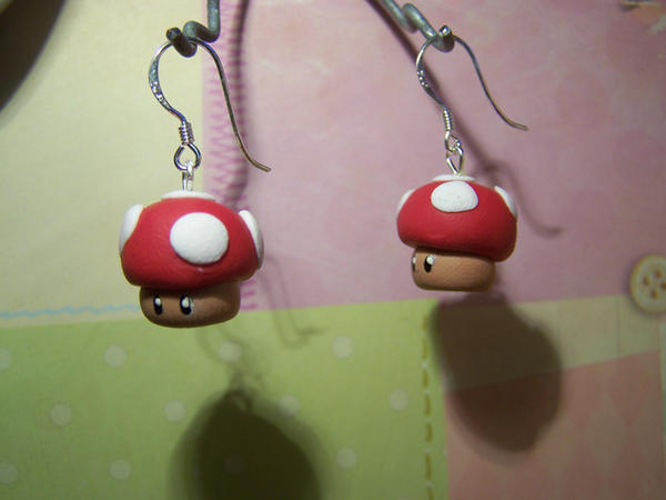 Red Mushroom Earrings