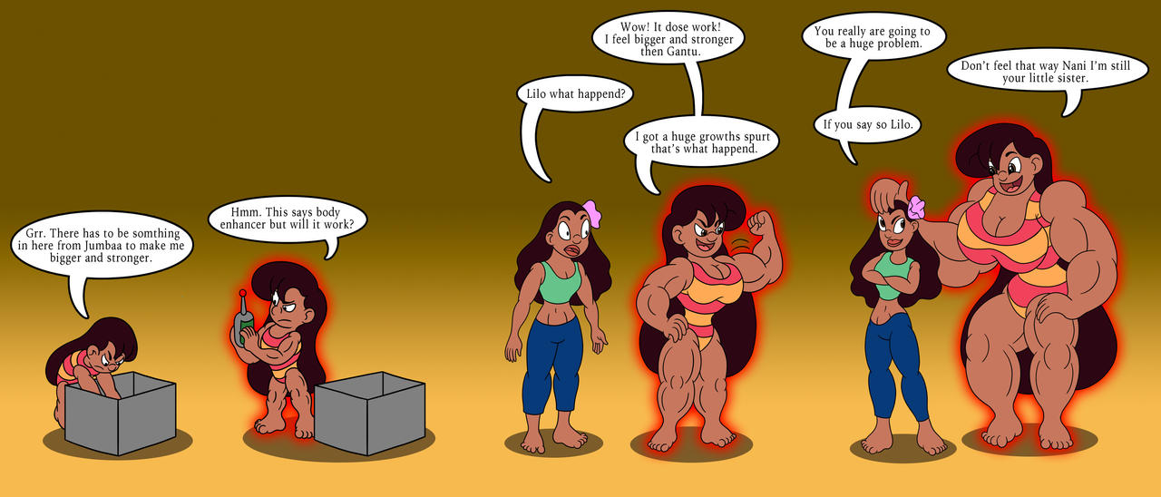 Buff Lilo Lilo and the Muscle Growth Device Part 1 by TAnimation777 on DeviantArt