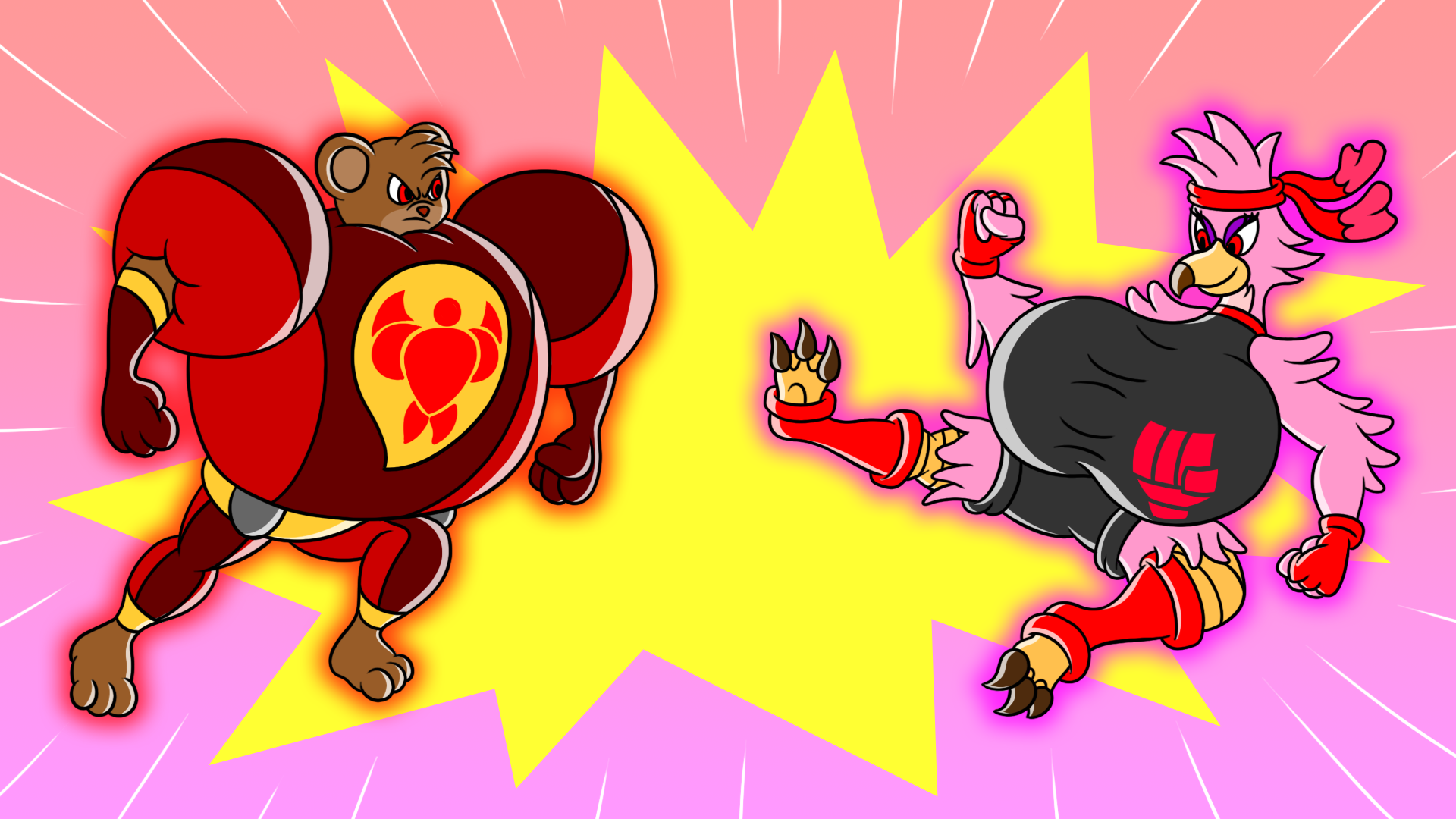 Flamingo Inflation Swoll Squirrel Vs Flamingo Fighter by TAnimation777 on DeviantArt