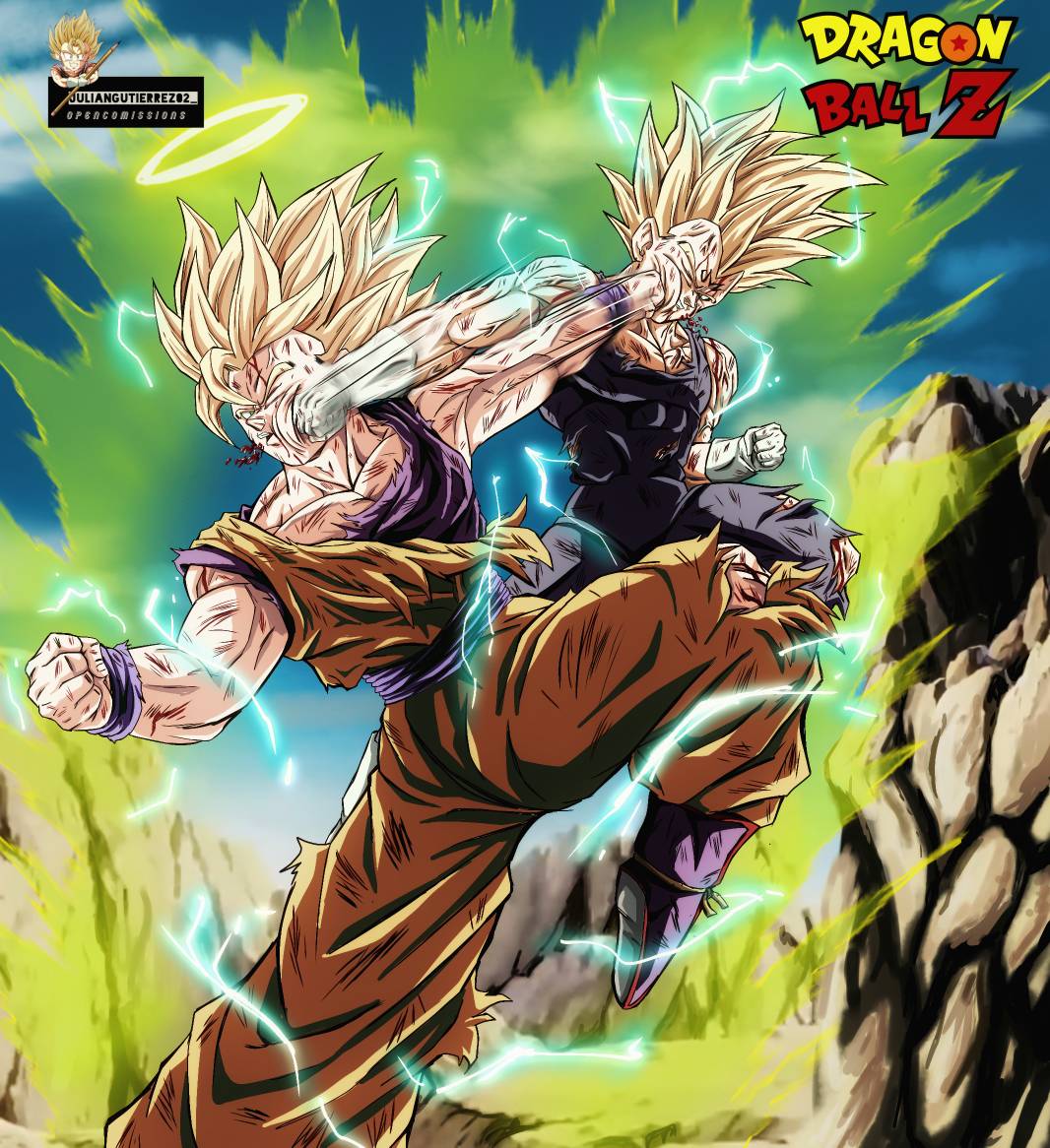 Goku vs Vegeta by monx-art on DeviantArt