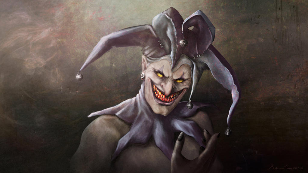 picture Evil Jester Artwork evil jester with cat eyes