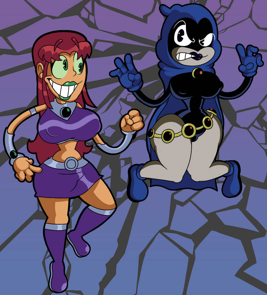 N Raven Toon Titans: Starfire n' Raven! by RubbaHoesRat25 on DeviantArt