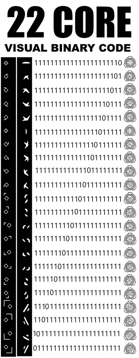 22 Core Visual Binary Code by FriendshipCube on DeviantArt
