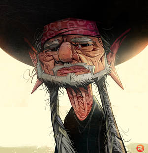 Willie Nelson caricature