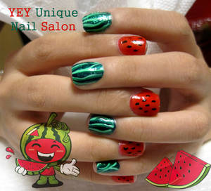 water melon nail