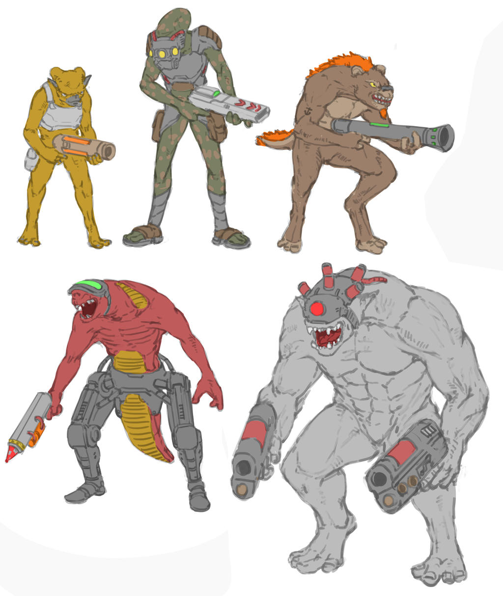 Freaky Alien Designs by NotMuchNormal on DeviantArt