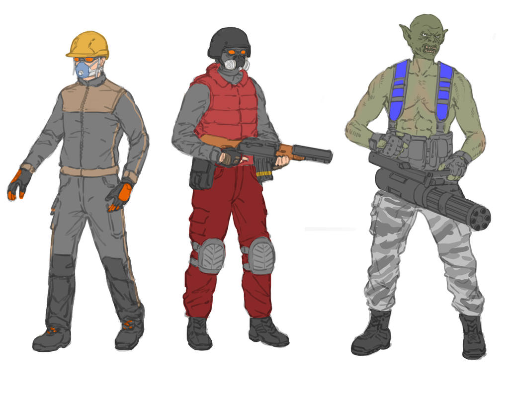 Worker, Guard and Orc Designs by NotMuchNormal on DeviantArt